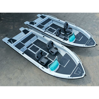 Bateau de pêche sportif de luxe Sea King de 16 pieds (5 m) en aluminium avec cabine centrale, yacht de croisière avec moteur