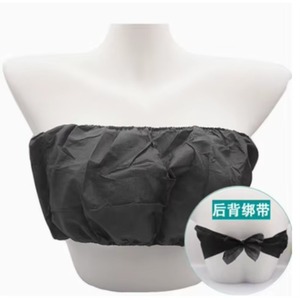 Hand Made Black Nonwoven Disposable Bra Beauty Salon Massage Strapless Bras - Product Image 1