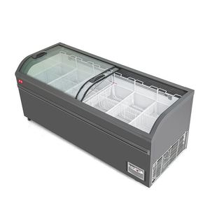 Congélateur coffre à porte coulissante en verre commercial |   Réfrigérateur de présentation pour glaces, gelato et sucettes glacées |   <span class=keywords><strong>Prix</strong></span> d'usine - Product Image 3