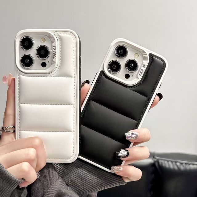 Puffer Jacket Phone Case Shockproof Soft for IPhone Minimalist