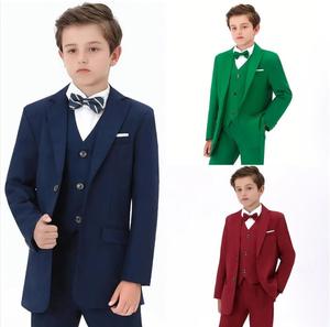 Ensemble <span class=keywords><strong>de</strong></span> costume formel pour enfants : gilet, blazer, smoking, <span class=keywords><strong>tenue</strong></span> <span class=keywords><strong>de</strong></span> fête pour l'automne et l'<span class=keywords><strong>hiver</strong></span>, costume <span class=keywords><strong>de</strong></span> spectacle pour enfants, 4 pièces - Product Image 1
