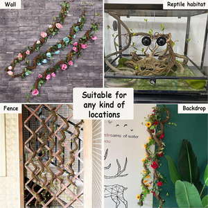 1 branche d'<span class=keywords><strong>arbre</strong></span> artificielle épaisse et pliable, longue et flexible avec feuilles, pour décoration murale intérieure et extérieure, arche de jardin - Product Image 6