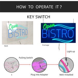 16*27inch nhà sản xuất bistor mở Led <span class=keywords><strong>Neon</strong></span> Đăng quảng cáo tùy chỉnh led <span class=keywords><strong>cafe</strong></span> nhà hàng trong nhà bảng Đăng - Product Image 5