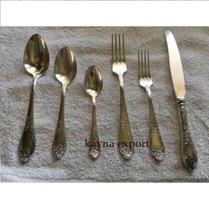 Juego de Cubiertos de Acero Inoxidable Moderno, Brillante y Pulido, con Acabado Plateado, Mango Corto, Venta al Por Mayor, Fabricado en Fábrica, Más Vendido para Hoteles - Product Image 1