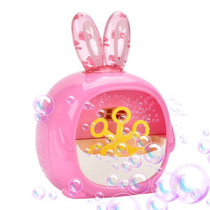 Máquina de Burbujas Eléctrica con Forma de Conejo, 6 Agujeros, Juguete para Exteriores con Líquido para Burbujas, Portátil, Regalo de Verano para Niños - Product Image 1