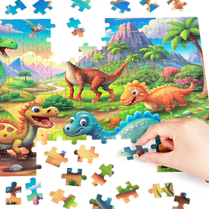 Jeux de société de puzzle en bois personnalisés de 200 pièces avec des animaux de dessin animé, aides pédagogiques, jouets éducatifs pour les enfants, garçons et filles - Product Image 4