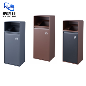 Tempat Sampah Persegi dari Baja Tahan Karat untuk Lobi Hotel & Tempat Penyimpanan Luar Ruangan/Dalam Ruangan untuk Penggunaan di Kantor & Taman - Product Image 1