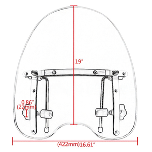 <span class=keywords><strong>Pare</strong></span>-<span class=keywords><strong>brise</strong></span> universel en ABS pour moto avec accessoires pour Suzuki Yamaha Kawasaki Cruisers, déflecteur de vent haute résistance transparent - Product Image 4