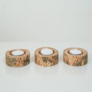 Bougeoir en bois pour décoration intérieure en bois avec décor de Noël en rotin coffret cadeau en rotin - Product Image 1