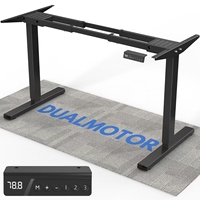 Cadre de bureau électrique à double moteur réglable en hauteur, pour position assise ou debout, plusieurs options de taille, haute stabilité, robuste