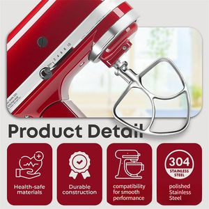 Accessoires pour batteur KitchenAid, pelle à beurre en acier inoxydable K45B, pelle à mélanger - Product Image 6