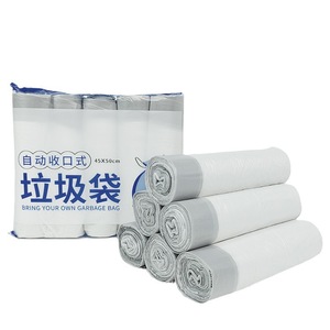 Thickened Garbage Bags With Handles 45X50cm <b>Automatic</b> Drawstring Closure Household Kitchen Use - Product Image 5