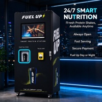 Distributeur automatique de boissons protéinées et de café, fonctionnement 24h/24 sans surveillance, idéal pour les salles de sport et les bureaux
