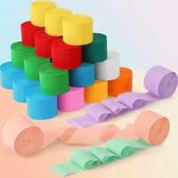 Guirlandes en papier crépon biodégradable de couleurs arc-en-ciel, fabriquées à la machine, pour décorations de fête d'Halloween, mariage, baby shower, cérémonie