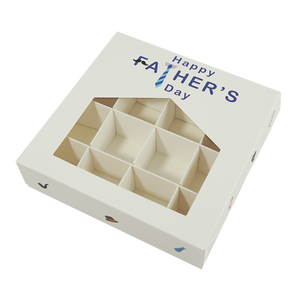 I padri costom disegno fay festival della caramella dessert al cioccolato regalo casella di visualizzazione con 16 divisori Inserto scatola regalo con finestra - Product Image 4