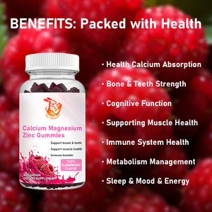 Gummies Calcium Magnésium Zinc avec Vitamine D3 Saveur Algues Marines et Sureau pour la Force Osseuse et la Santé Musculaire - Product Image 2