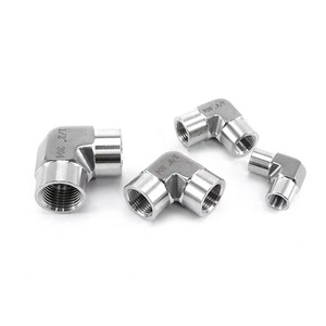 Raccord coudé en acier inoxydable forgé et poli, filetage femelle NPT BSPT <span class=keywords><strong>BSPP</strong></span> 12 mm, basse pression, 90 degrés - Product Image 4