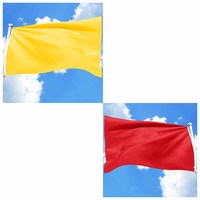 Bannières publicitaires personnalisées double face 3x5ft de haute qualité 3 pièces en fibre de verre Style fanion tissu Logo impression pour drapeaux