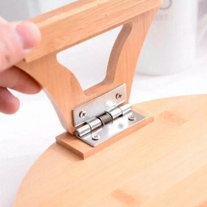 पेय के लिए लकड़ी के ट्रे के साथ गोल बांस भंडारण रैक आर्मरेस्ट क्लिप साइड टेबल - Product Image 5