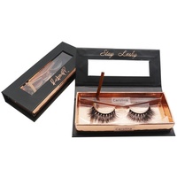 Cils de vison 3D faits à la main de luxe en gros 100% vrais pour cheveux noirs naturels emballage de marque privée 2 paires 2
