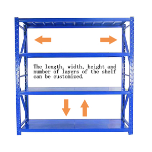 공장 가격 4 레이어 조정 가능한 라이트 듀티 랙 금속 식료품 선반 창고 선반 금속 보관 랙 차고 선반 - Product Image 4
