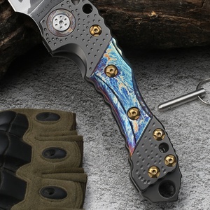 Couteau de poche multifonctionnel Miller T1 personnalisable OEM Z-wear, lame en acier inoxydable, manche en alliage de titane, non réglable - Product Image 5
