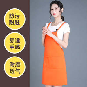 Waterproof <b>Kitchen</b> <b>Apron</b> One Size Adjustable Shoulder Straps Restaurant Bar Uniforms - Product Image 4
