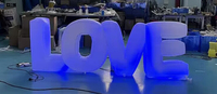 Lettres d'amour géantes gonflables avec lumière LED changeante de couleur