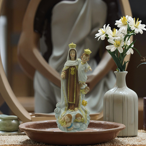Estatua Religiosa Católica de la Virgen María y el Niño Jesús - Product Image 2