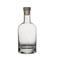 Vente en gros de bouteille de vodka whisky spiritueux liqueur sur mesure à prix raisonnable grande bouteille ronde en verre cylindrique