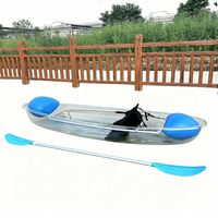 Kayak transparent 1 place avec siège réglable et sac flottant, ensemble complet pour complexe hôtelier, personnalisé de Chine, Lumark populaire