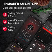 Thermomètre à viande sans fil TempSpike numérique avec application WiFi et Bluetooth BBQ Grill Thermomètre