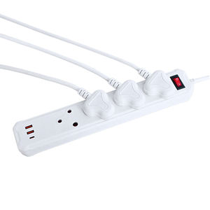 Tira de alimentación de 4 vías de nuevo diseño sudafricano, <span class=keywords><strong>16</strong></span> <span class=keywords><strong>amperios</strong></span>, tipo sudafricano, 4 salidas, tomas de corriente controladas por USB y tipo C - Product Image 2