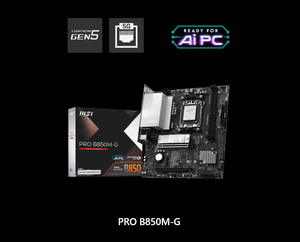 Nueva Placa Base MSI PRO B850M-G Gaming AM5 DDR5 PCIe 5.0 5G LAN mATX para AMD Ryzen 9000/8000/7000 - Product Image 1