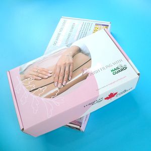 Boîtes d'expédition en carton ondulé kraft imprimées sur mesure pour l'emballage de produits de soin des ongles et de beauté, abonnement e-commerce, expédition - Product Image 2