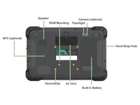 Nueva Tablet PC Industrial Resistente de 10 Pulgadas para Vehículos, Qualcomm Octa Core, Android 13, con 4G, BT, GPS, WIFI, IP67, GPIO, RS232, CANBUS
