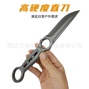 [Cuchillo de Diseño Independiente] Cuchillo Recto de Acero DC53 de Una Pieza, Cuchillo para Exteriores, Daga Tallada por CNC, Personalizable - Product Image 3