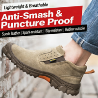 Chaussures de sécurité anti-perforation à semelle intermédiaire en Kevlar, bottes de travail à embout d'acier, antistatiques et antidérapantes pour hommes, directement de l'usine