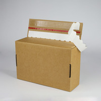 Petite boîte d'emballage d'expédition avec logo imprimé personnalisé Bande détachable Boîte de papier kraft en carton avec E flûte