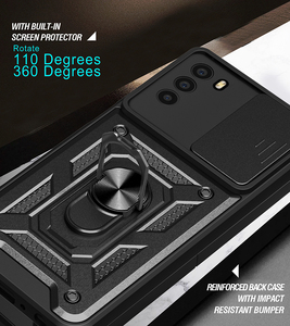 Protector de cámara de ventana deslizante, funda de teléfono con soporte de anillo magnético para Motorola Moto G31 G41 G51 <span class=keywords><strong>G71</strong></span> 5G - Product Image 4