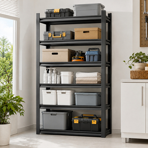 Wholesale 100KG Load Capacity Household 3/4/5 Tier Shelf, Metal Steel <strong>Boltless</strong> <strong>Shelving</strong>, Kitchen Rack - Product Image 1