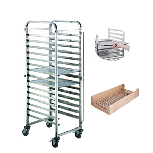 Chariot de cuisson rotatif en acier inoxydable pliable à 32 plateaux pour pain, grill, four, rangement de cuisine, hôtel, <span class=keywords><strong>restaurant</strong></span> - Product Image 6