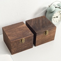 Boîtes en bois artisanales Runwood non finies à personnaliser, avec charnières, pour cadeaux, artisanat, impression couleur, artisanat industriel en bois de thé