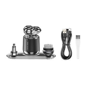 เครื่องโกนหนวดไฟฟ้าแบบโรตารี่ Kemei รุ่น KM-3224 กันน้ำ IPX7 ชาร์จซ้ำได้ พร้อมแปรงทำความสะอาด ตัวเครื่องโลหะ 3-in-1 เครื่องเล็มหนวดเครา - Product Image 2