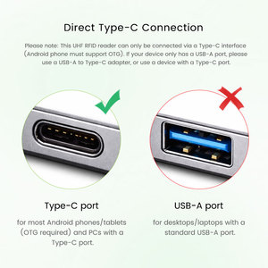 Lector y Escritor <span class=keywords><strong>RFID</strong></span> <span class=keywords><strong>UHF</strong></span> GYRFID 860-960mhz para Teléfono Móvil Android, ISO18000-6C, USB Tipo-C, Plug and Play - Product Image 5