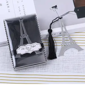 Romantic Eiffel Tower Bookmark With Tassel Metal Bookmark Wedding Souvenirs Baby Shower Party Favors and Gifts Gift