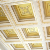 Médaillons muraux décoratifs en polyuréthane couleur cuivre antique, médaillons de carrelage pour la décoration du plafond des salles de banquet