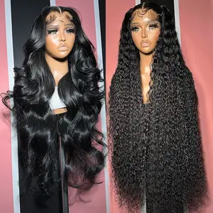Glueless Body Wigs Human Hair Lace Front Deep Curly Virgin Hair 360 Full Lace Human Hair Wigs For Black Women Hd Lace Front Wigs