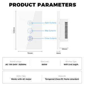 Interruptor Inteligente para Cortinas Graffiti Wifi 2.4Ghz, Control por Aplicación, Voz, Alexa, Google Home, Temporizador Remoto, Protección Contra Sobrecargas - Product Image 4