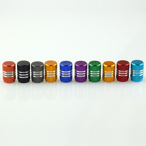 Bouchons de valve en alliage d'aluminium pour pneus de voiture et de vélo 8V1, couvre-poussière universels pour pneus, rouge, or, violet, noir, gris titane - Product Image 1